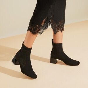 VIVAIA Square Toe Heeled Ankle Boots with Die-Cut Design size   EU/41.5‎ US/10